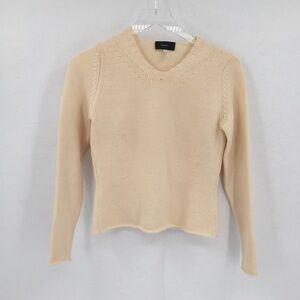 Zanone wool cream ivory cropped sweater v-neck 40 XS X-Small